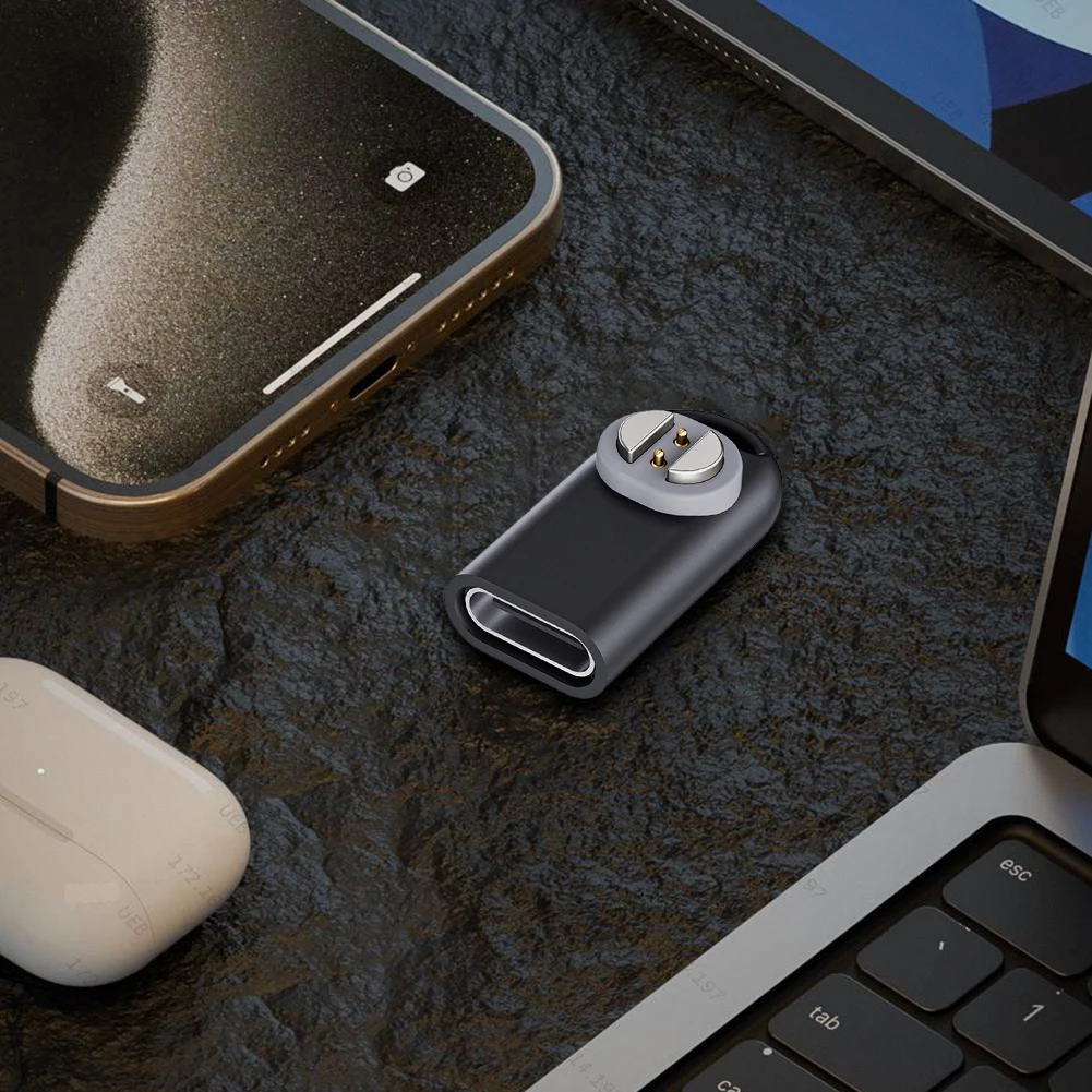 1 قطعة نوع C كابل شحن محول المغناطيسي سماعة USB نوع C محول الشحن لسماعات Haylou PurFree BC01 #4