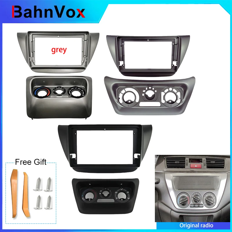 9 inch Android Car Radio frame for Mitsubishi Lancer 9 CS 2000 - 2010 2din Stereo GPS Fascia bezel Panel Adapter wire harness