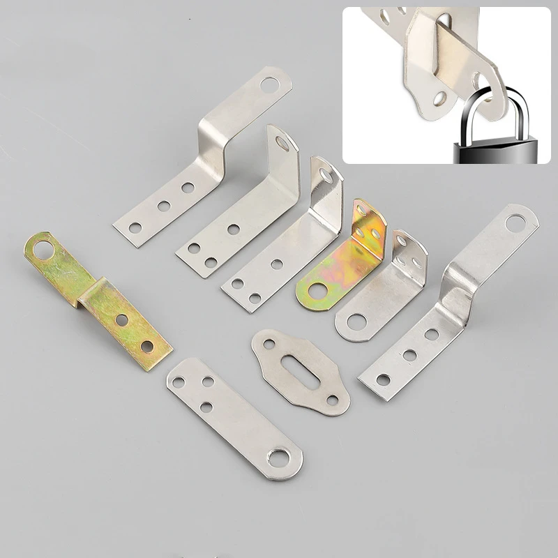 10Pcs Stainless Steel Z-shaped Corner Code Lock Piece Locker Drawer Lock Wardrobe Furniture Connector L-shaped Corner Code