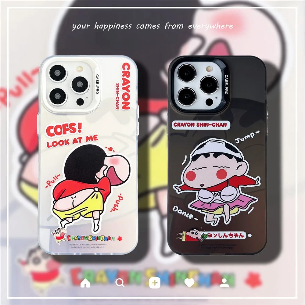 

Anime Crayon Shin-chan Phone Case for iPhone 11 12 13 14 15 16 Pro Max 16pro 15pro Funny Nohara Shinnosuke Shinchan Cover