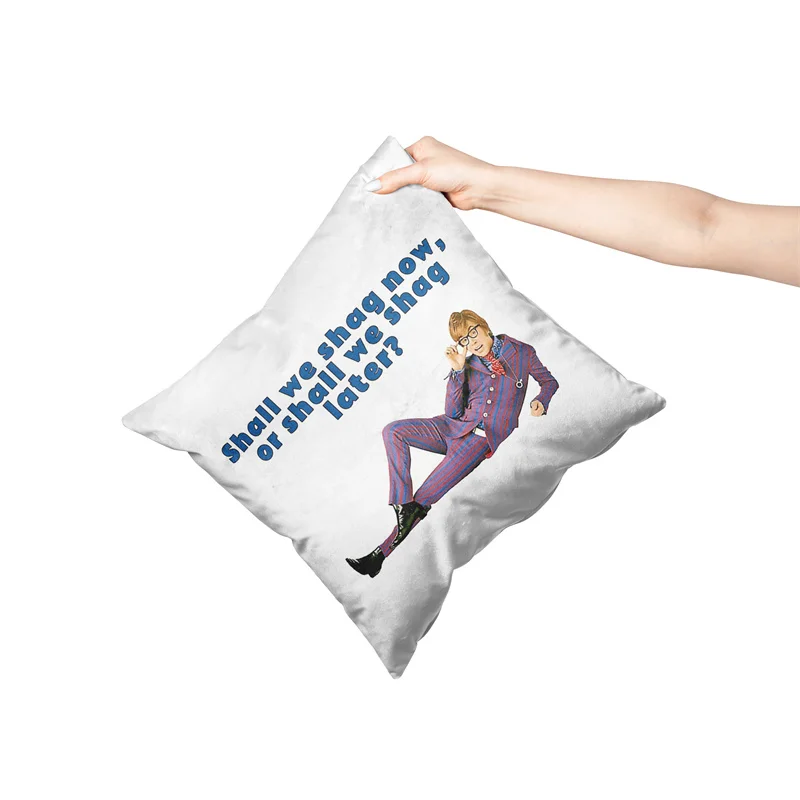 Aertemisi 18'' x 18'' Shall We Shag Now or Shall We Shag Later Square Throw Pillow Cushion Covers Cases Pillowcases 45cm x 45cm