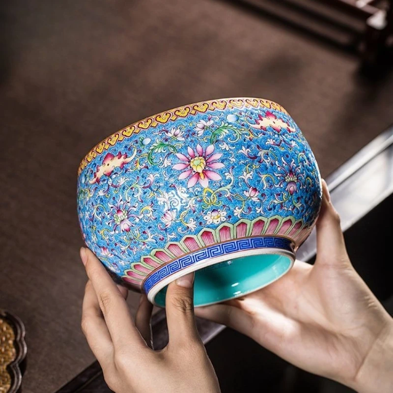

Ceramic washing tea ceremony hand-painted high-end enamel color