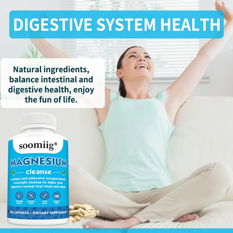 

Magnesium Cleanse Supplement - Colon Cleansing & Detoxification, Promotes Digestive Health - Gluten Free, Non-GMO