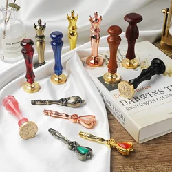 Retro Sealing Wax Spoon Wood Handle Sealing Wax Spoon Wax Bead Melting Pot Sealing Stamp Wax Spoon Craft Gift Wax Stamp Spoon