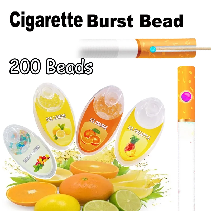 200Pcs Menthol flavor Cigarette Burst Bead Portable mini Pusher Tool DIY flavour Cigarette Popping Push Ball smoking accessories