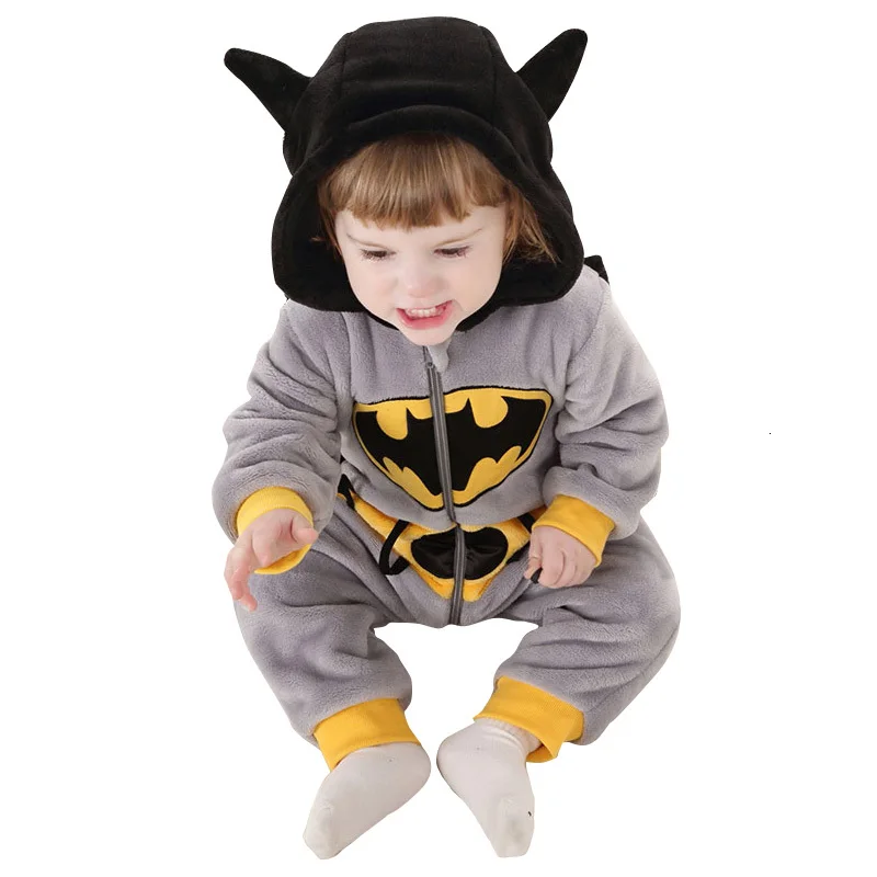 Autumn Winter Baby Rompers Cute Style Baby Coral Fleece Brand Hoodies Jumpsuit Baby Girls Boys Romper Newborn Clothing Outwear