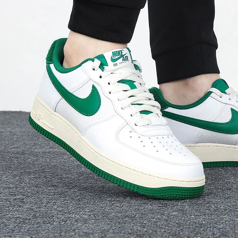 Nike White Green Air Force 1'07 Удобные и универсальные Нескользящие, износостойкие, легкие кроссовки с низким верхом