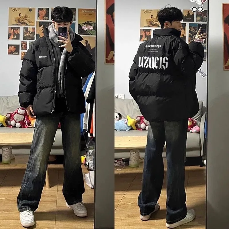 Lekka, ocieplana bawełną kurtka męska na jesień i zimę, styl uliczny, ciepła, codzienna odzież wierzchnia, amerykański styl, nowy model dla...