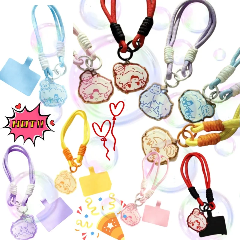 Love and Deep Space Anime Phone Case Hanging Rope Shen Xing Hand Back Wrist style Phone Chain Keychain Phone Accessories Gift
