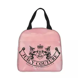 Fiambrera térmica estilo Juicy Couture para mujer, bolsa de almuerzo con aislamiento térmico, bolsas de mano portátiles para Picnic, gran oferta