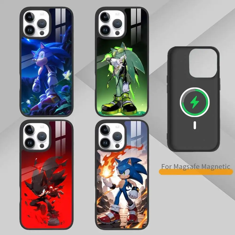 

Hedgehog Knuckles Phone Case For iPhone 14,16,15,13,17,12,Plus,Pro,Max Magnetic For Magsafe Frosted Cover