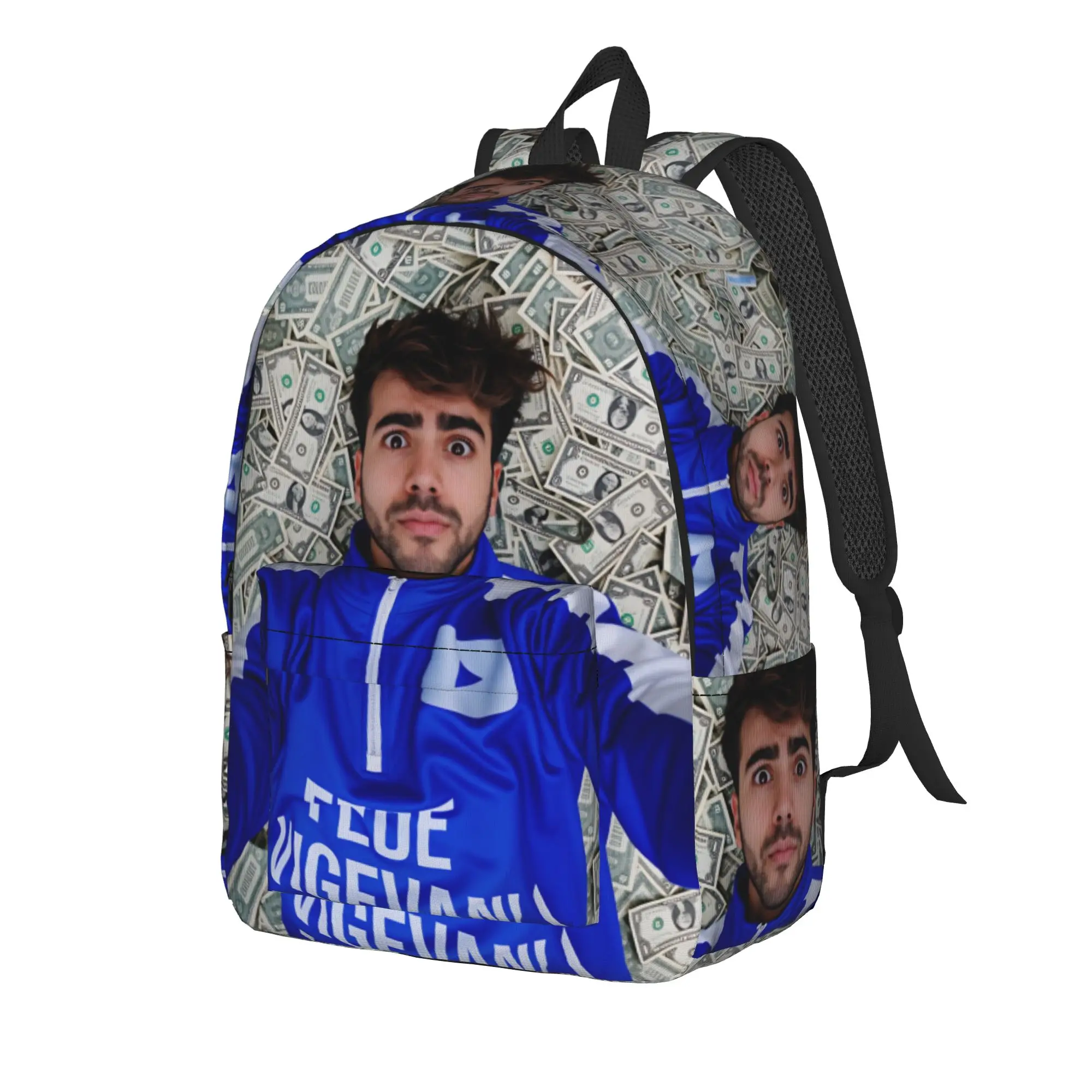 Fede V-Vigevani Backpack Club Misterios Unisex Polyester Workout Backpacks Durable Casual School Bags Rucksack