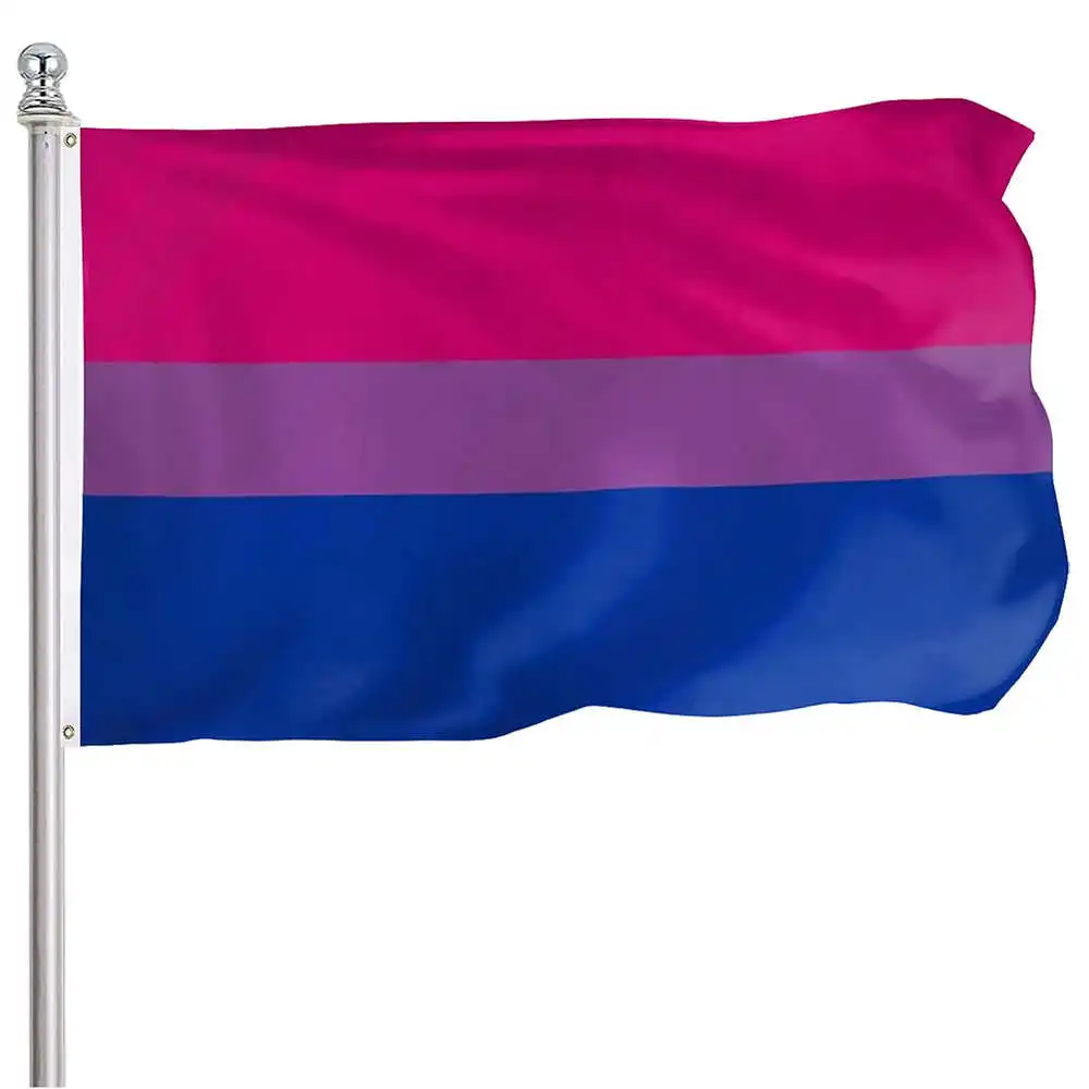 Bisexual Flag LGBT Pride 90x150cm Polyester Pongee Brass Grommets Rainbow Flags Banners For Decoration Celebration Parades