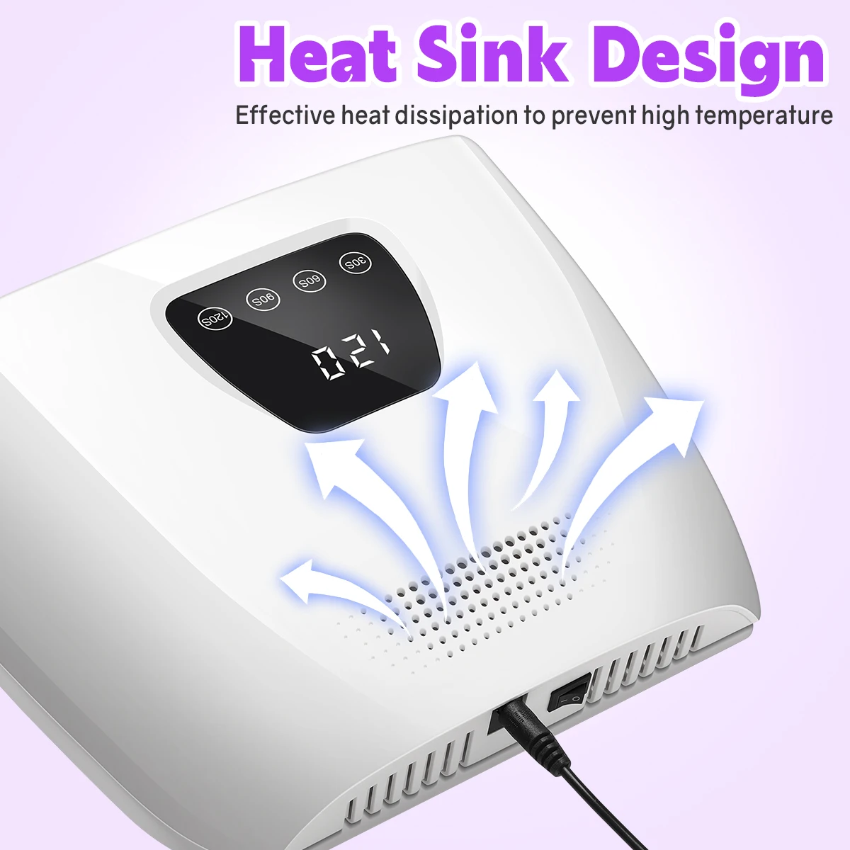 Powerful UV LED Nail Lamp Professional 72 LEDs Nail Dryer with Heat Sink LCD Display Nail Dryer With Smart Sensor Nail Salon Use