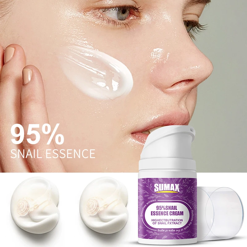 Sumax 95%Snail Essence Cream Lifting and Firming Face Cream Whitening and Brightening The Skin Clean The Face Skin Care