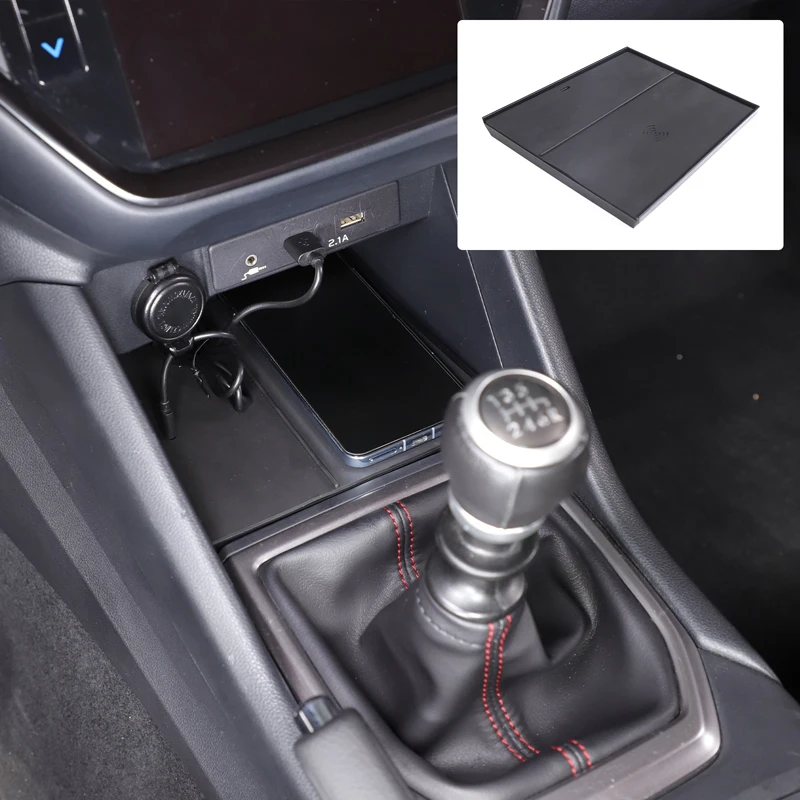 1Pcs ABS For Subaru WRX Levorg 2022-2026+ Car Center Control Gearbox Front Wireless Charging Board Car Modification Accessories