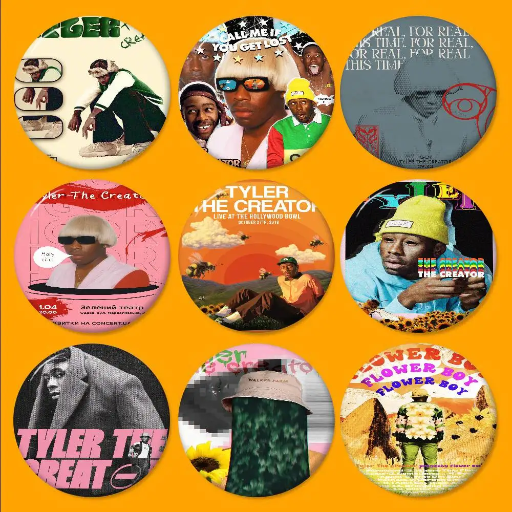 مغني الراب تايلر الخالق الكرتون دبابيس أنيمي شارة مستديرة اليدوية بروش التلبيب دبابيس مجوهرات لحقيبة الظهر الملابس الهدايا #3