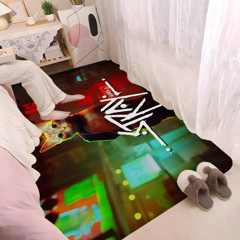 Game Stray Cat Premium Bathroom Mat Anti-slip Absorb Water Long Strip Cushion Bedroon Mat Hotel Decor Mat