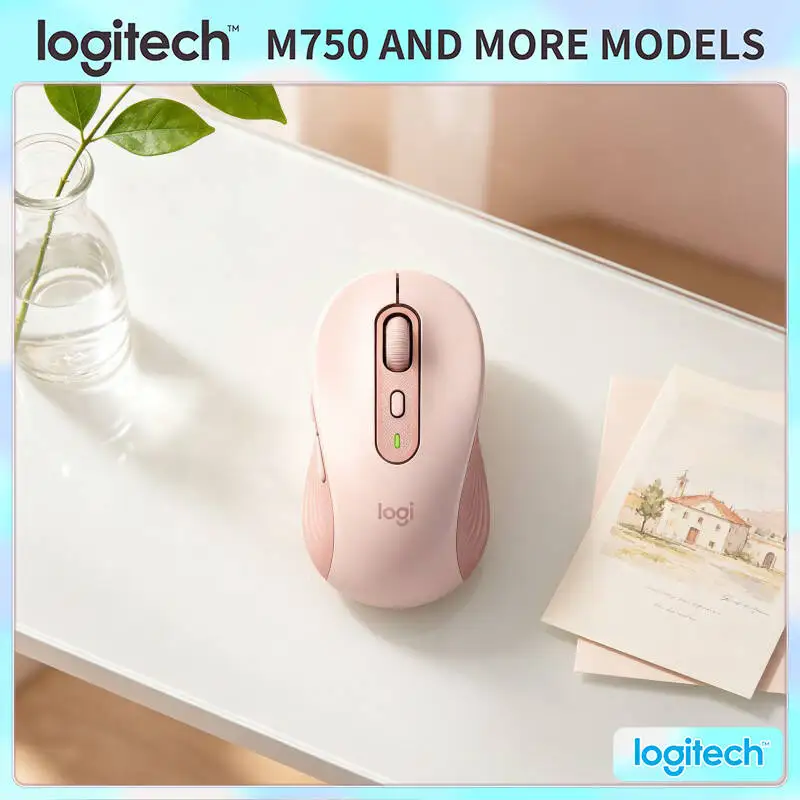 Logitech M750 Ergonomic Mouse - Quiet Comfort Clicks, 3-Device Fast Sync, 20-Month Battery, Home Daily Use Tool