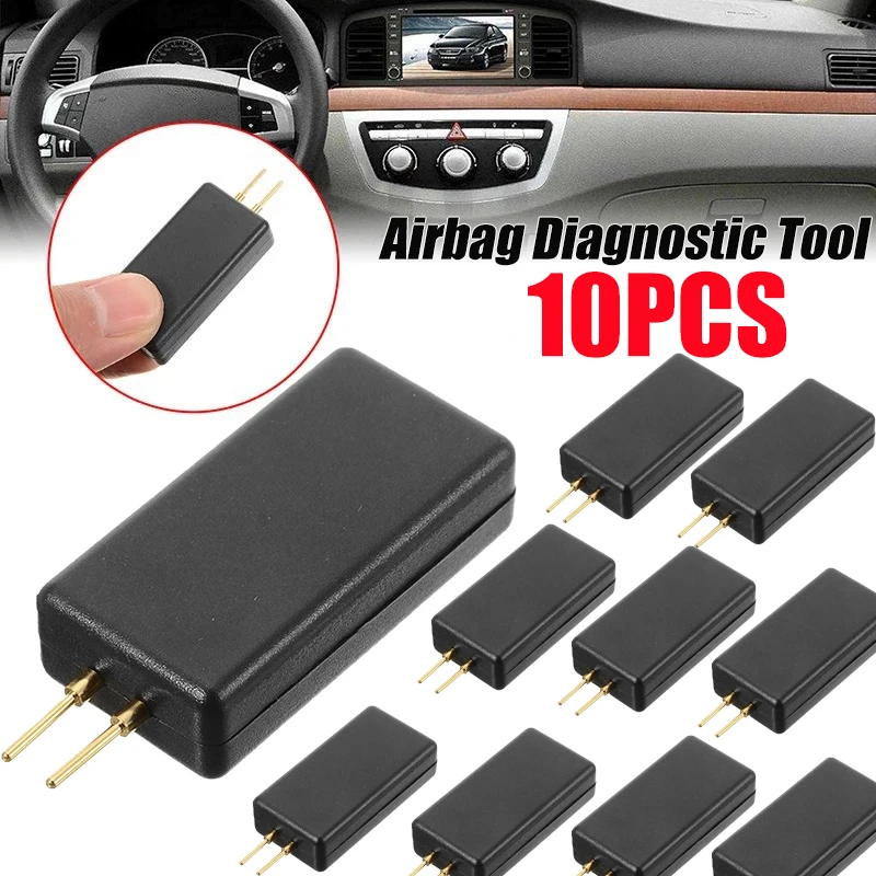 ชุดเครื่องมือทดสอบถุงลมนิรภัยรถยนต์ 10 ชิ้น เครื่องมือทดสอบความต้านทานถุงลมนิรภัยอเนกประสงค์ เครื่องจำลองรหัสข้อผิดพลาด ชุดวินิจฉัย สำหรับซ่อมรถยนต์