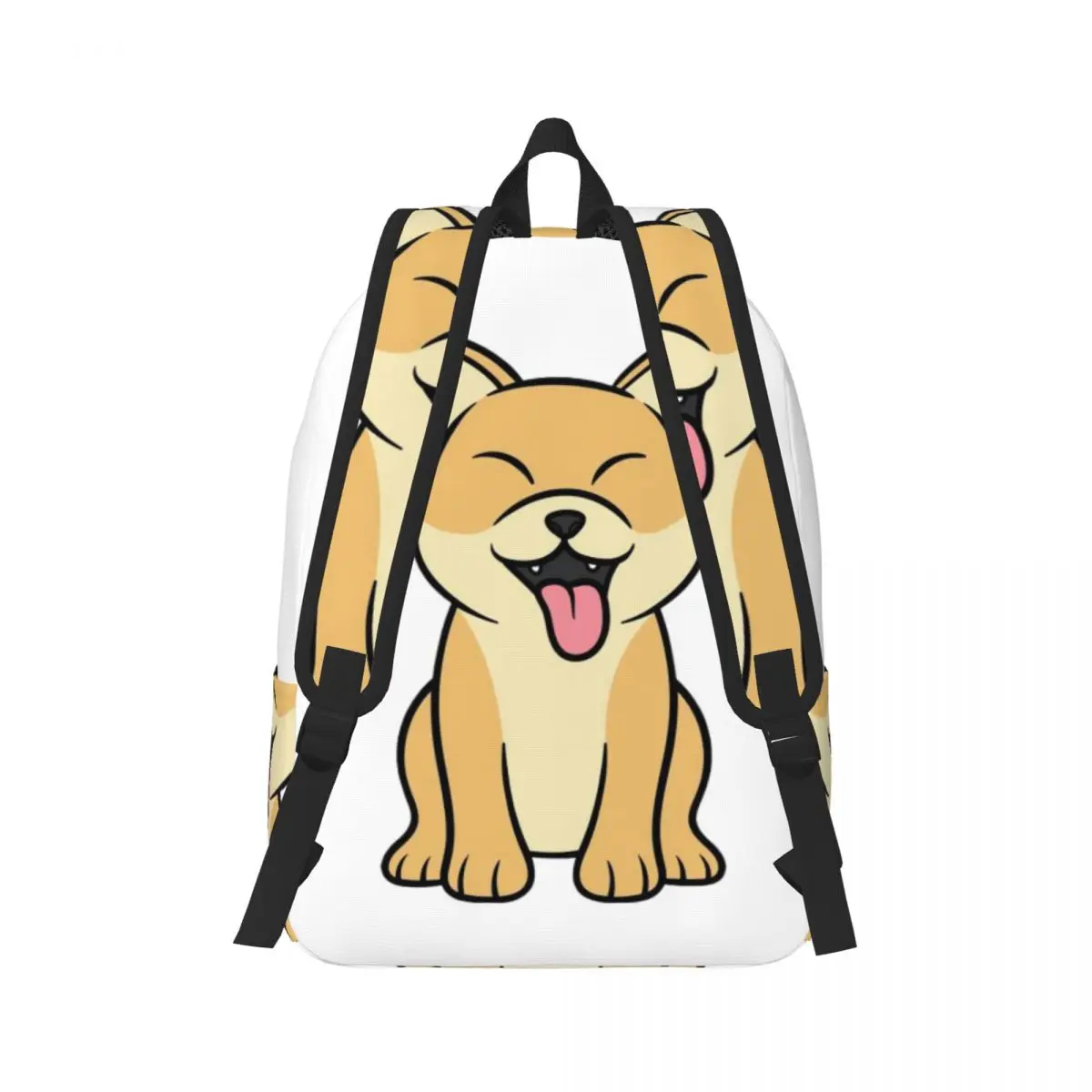Happy Shiba Inu Japanese Dog Backpack Daypack Large Capacity Children BookBag School Bag Shoulder Bags for Men Women