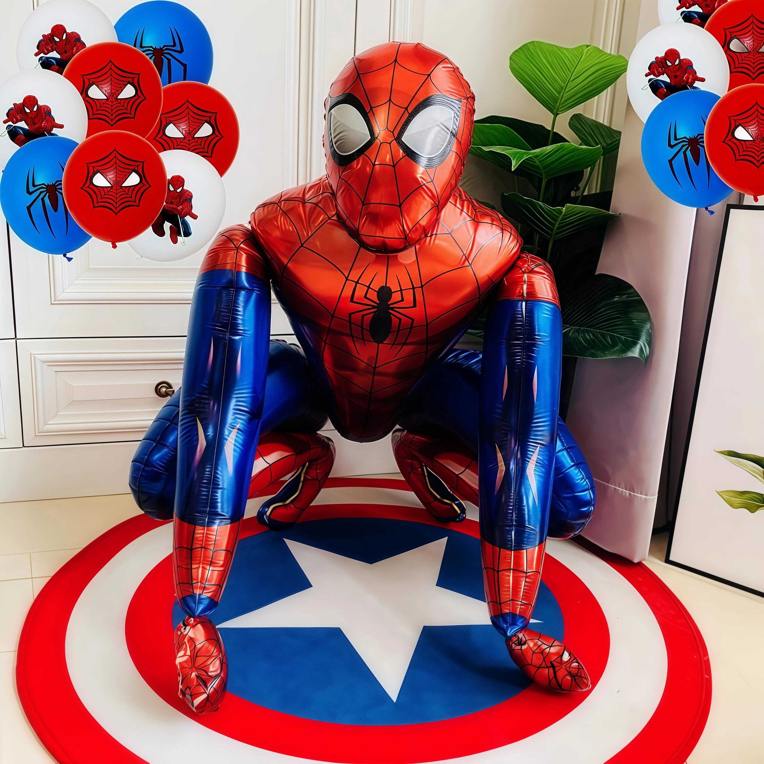 3D Spiderman Iron Man Stand Balloon Kid Toddler Boy Baby Shower Birthday Party Decoration Inflated Air Globos Party Supplies