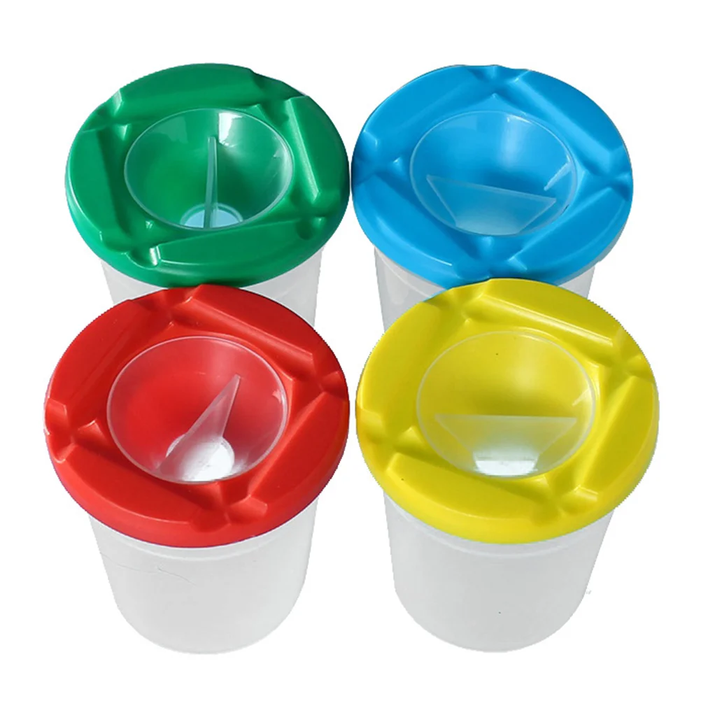 5 Pcs Paint Cups with Lid Anti-spill Washing Pen Drawing Painting Accessories Child