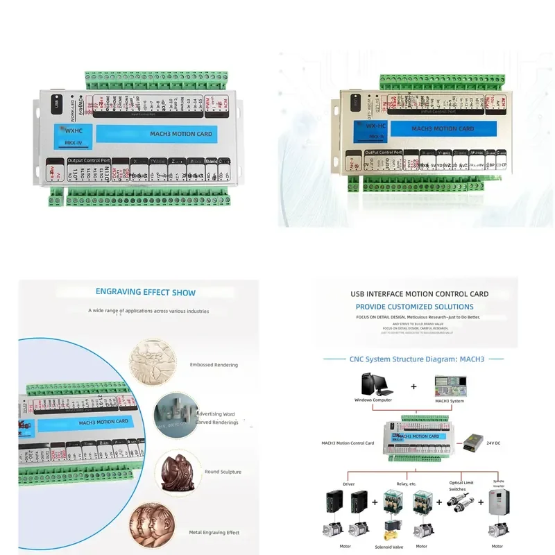 MK3-IV 3 Axis Motion Card USB Interface Board mach3 Motion Control Card Cnc Controller Engraving Machine Lathe Machining