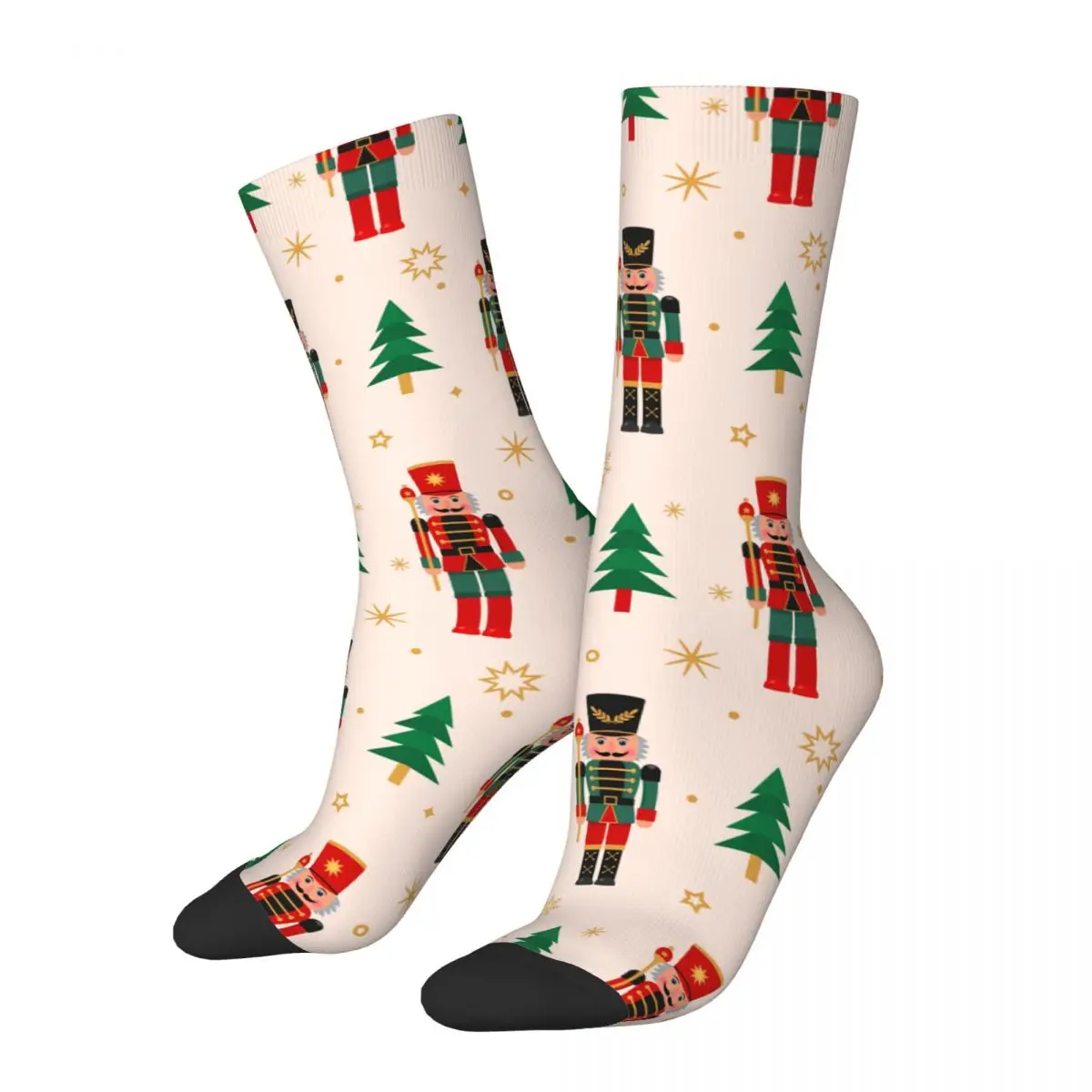 Christmas Nutcrackers Dolls Merch Men Women Socks Non-slip Xmas Trees Sport Middle Length Socks Cute Best Gifts