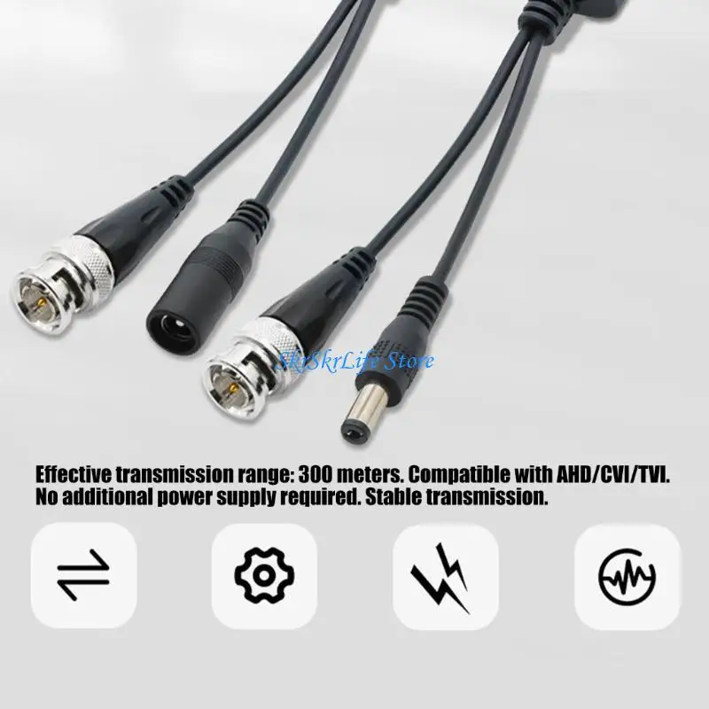E65E Passive CCTV Video Balun Set with BNC Connector, for Surveillances Cabling