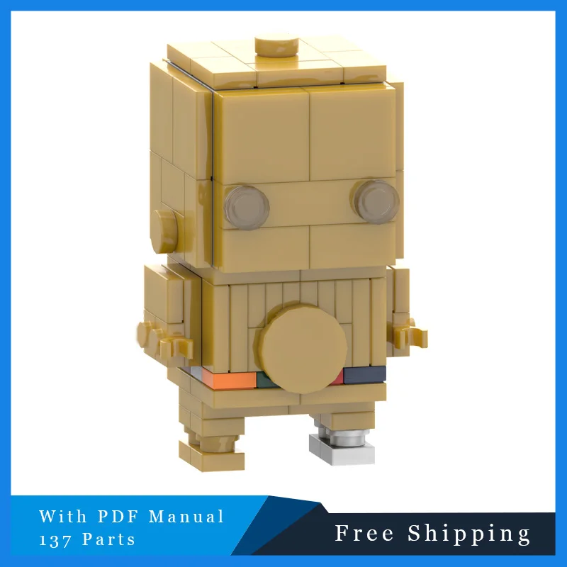 

137 Parts MOC Star Battle Series Cute Brickheadz Building Blocks Model For Adults & Kids DIY Assembly Display Toy Festival Gifts