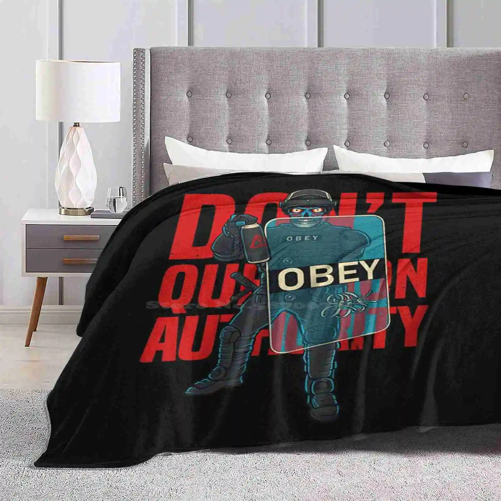 Don'T Question Authority! Four Seasons Comfortable Warm Soft Throw Blanket They Live Acab Cop Peaceful Protest Police Brutality