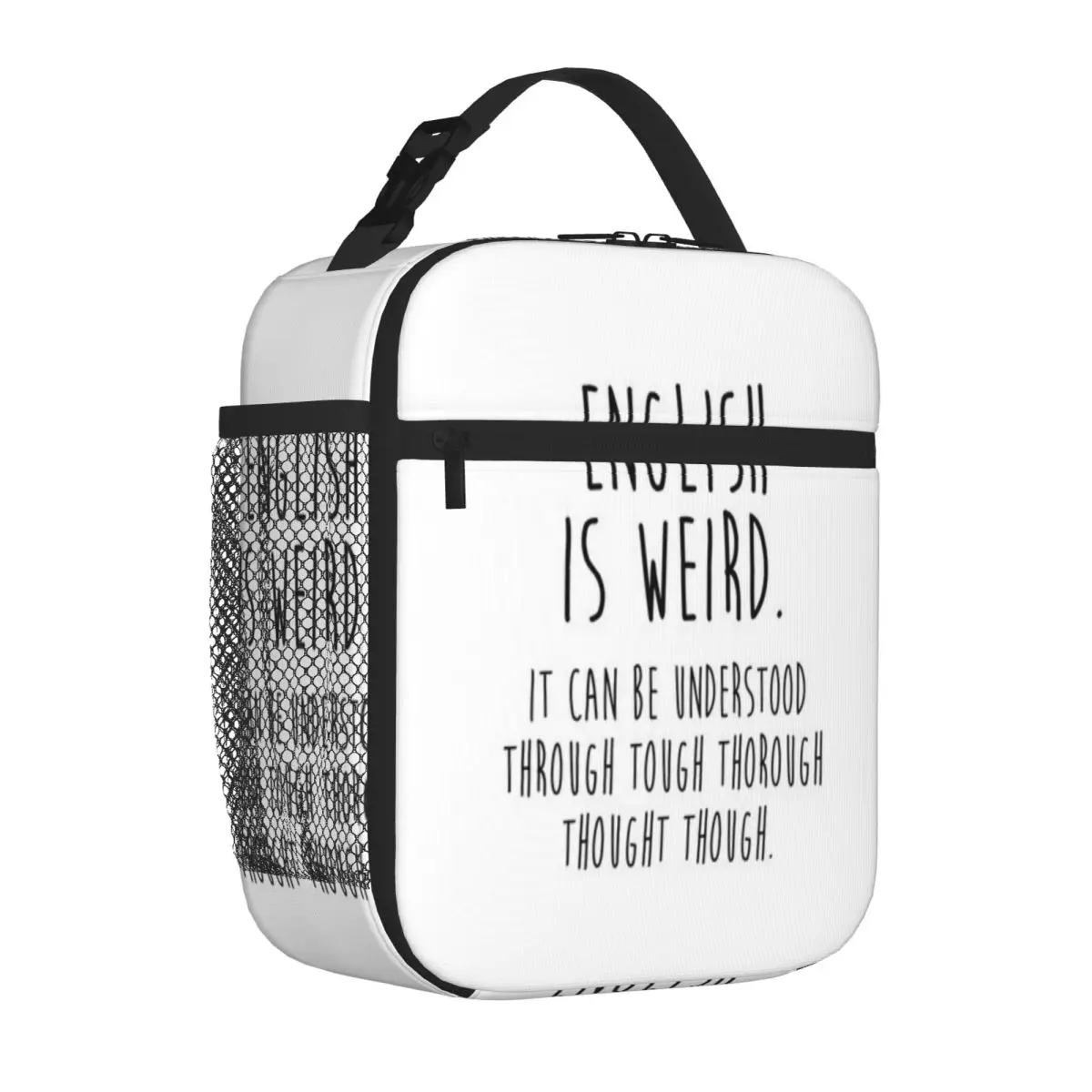 Bestselling English Is Weird Patchwork Outdoor Lunch Bag Weight Loss Diet Commuter Lunch Bag