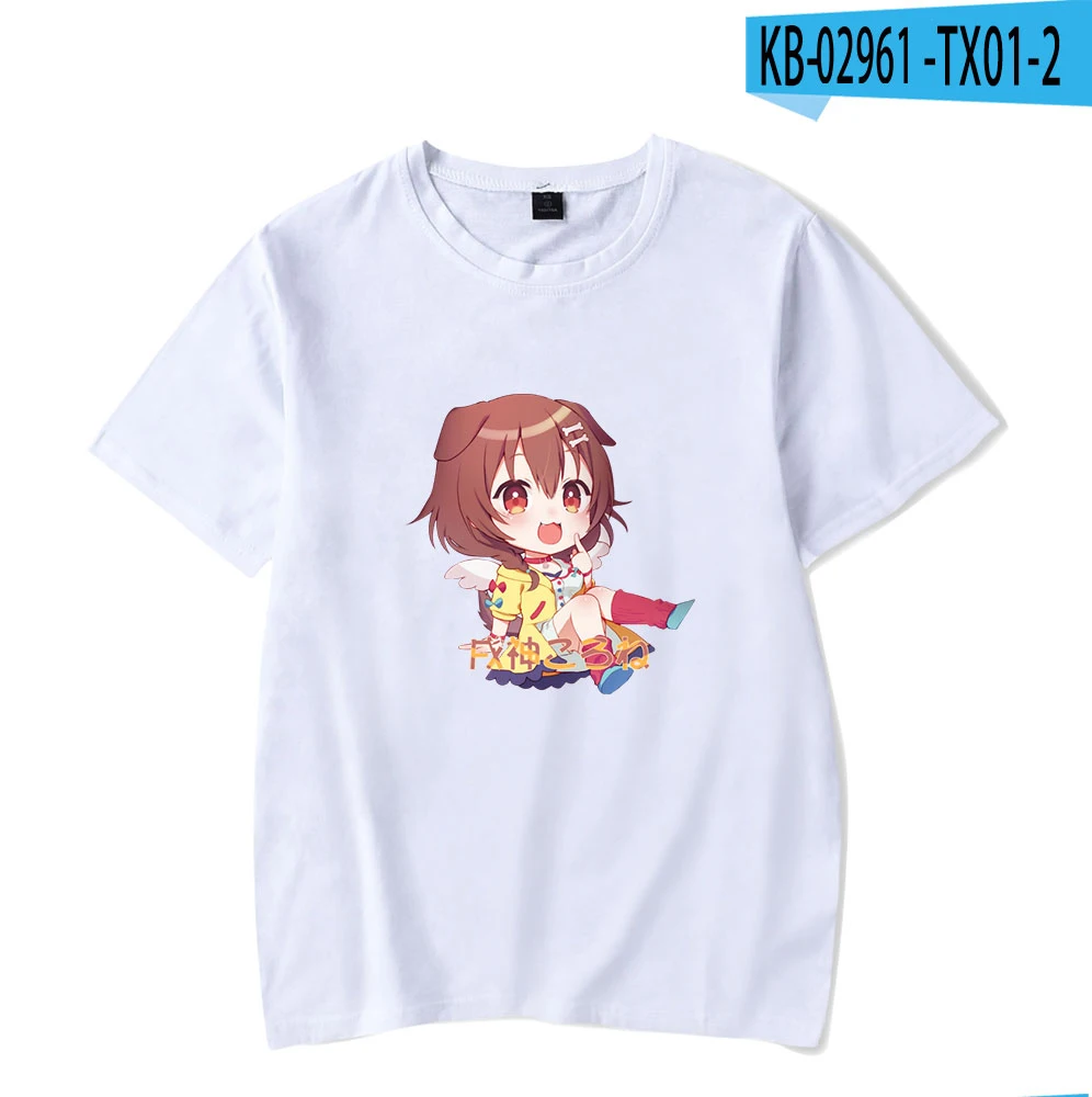 T-shirt imprimé VTuber Inugami Korone, mode estivale, col rond, manches courtes, streetwear japonais populaire Harajuku, grande taille