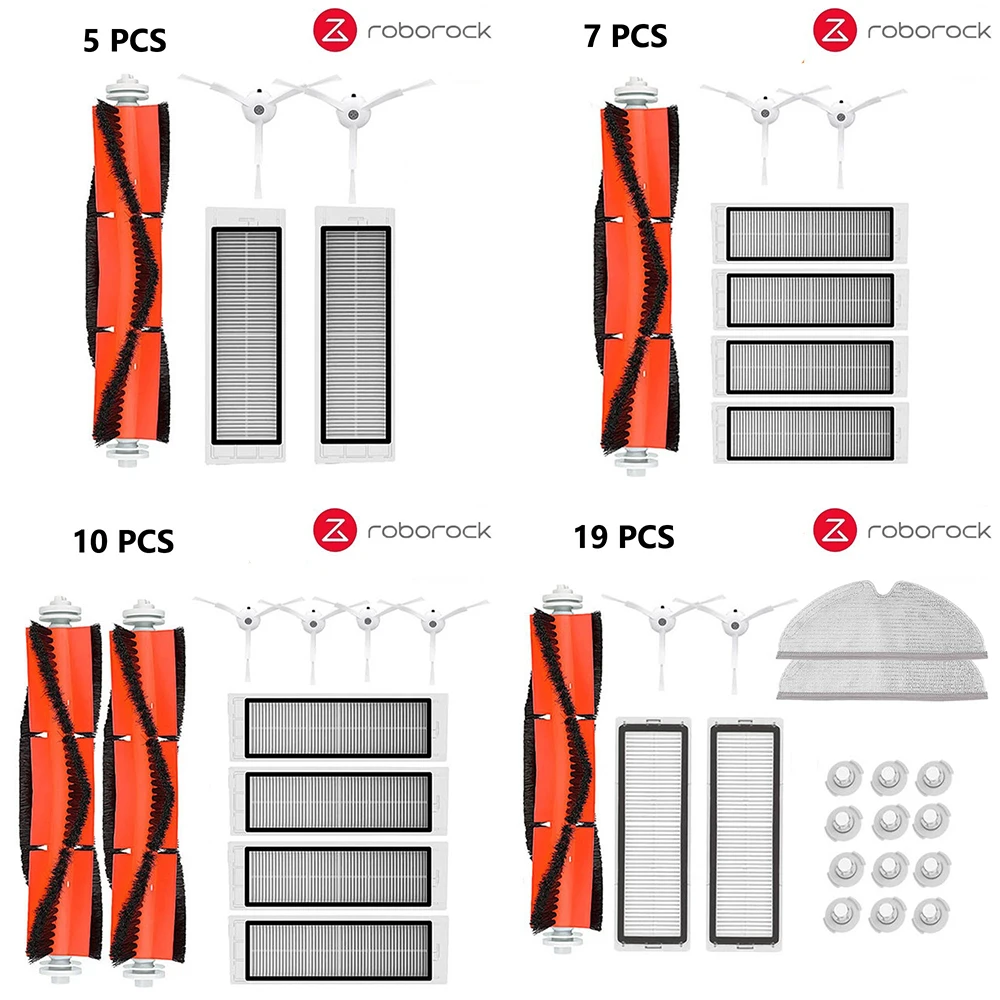 Accessoires pour aspirateur Robot Xiaomi Mijia 1s, Roborock S50, S5 Max, S6, MaxV, S6, filtre Hepa pur, tissu de vadrouille, brosse principale