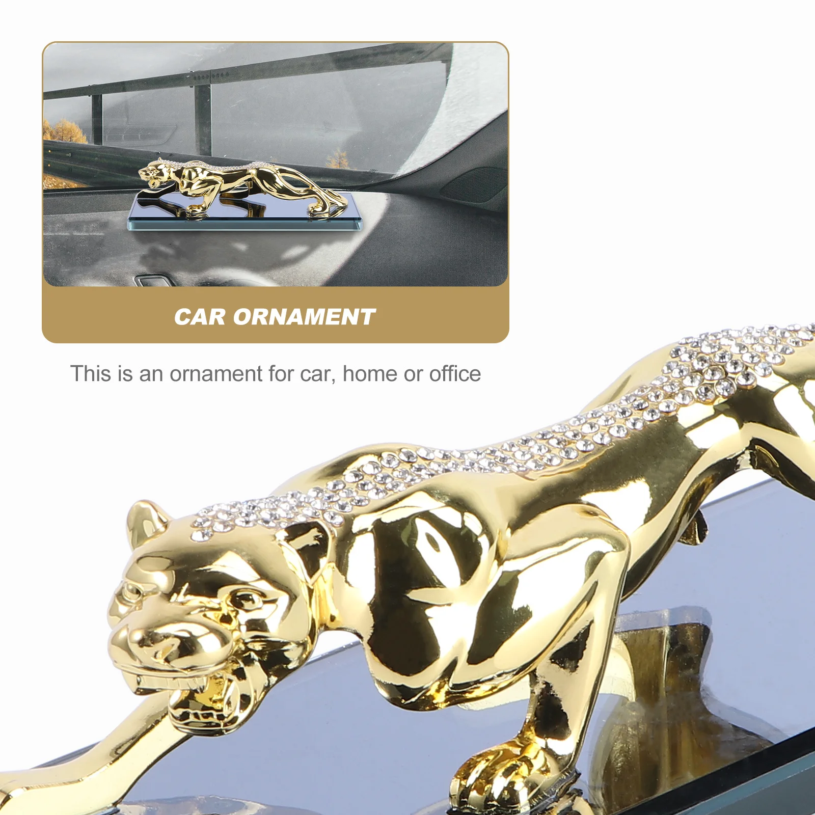 

Car Perfume Seat Leopard Shape Zinc Alloy Ornament Auto Interior Decoration Dashboard Air Freshener Money Blessing Gift