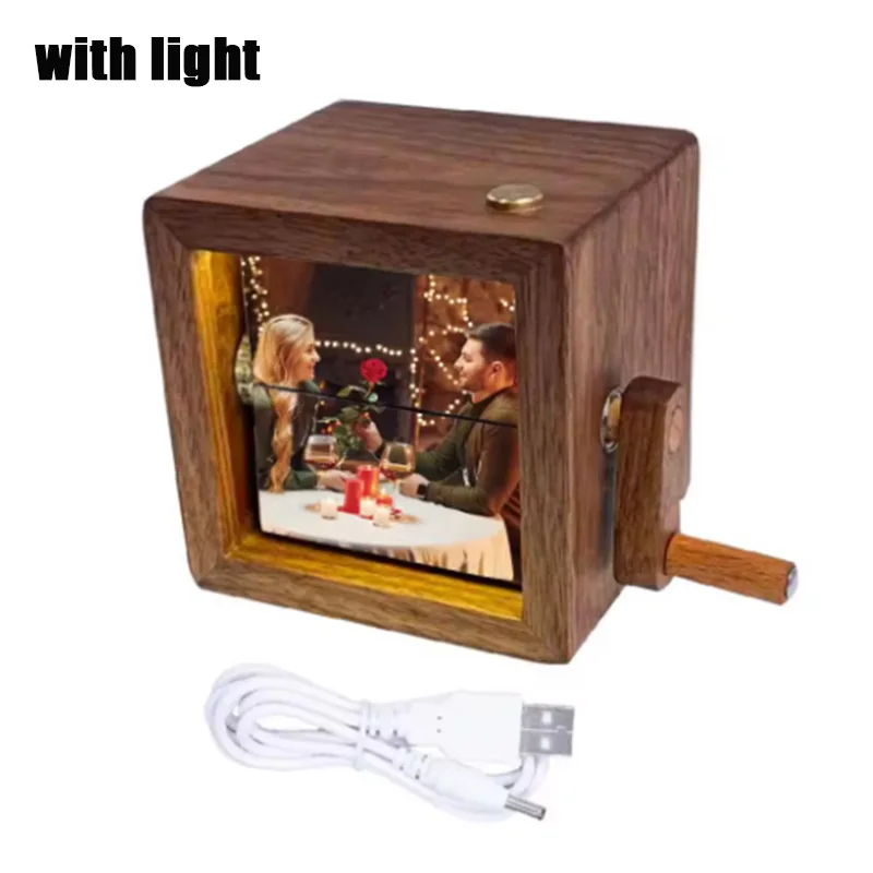 8/16pcs Customized Flip Book 2025 Valentine's Day Gift Glow Decoration Turning Book Home Machine Night Light Photo Custom W9R2