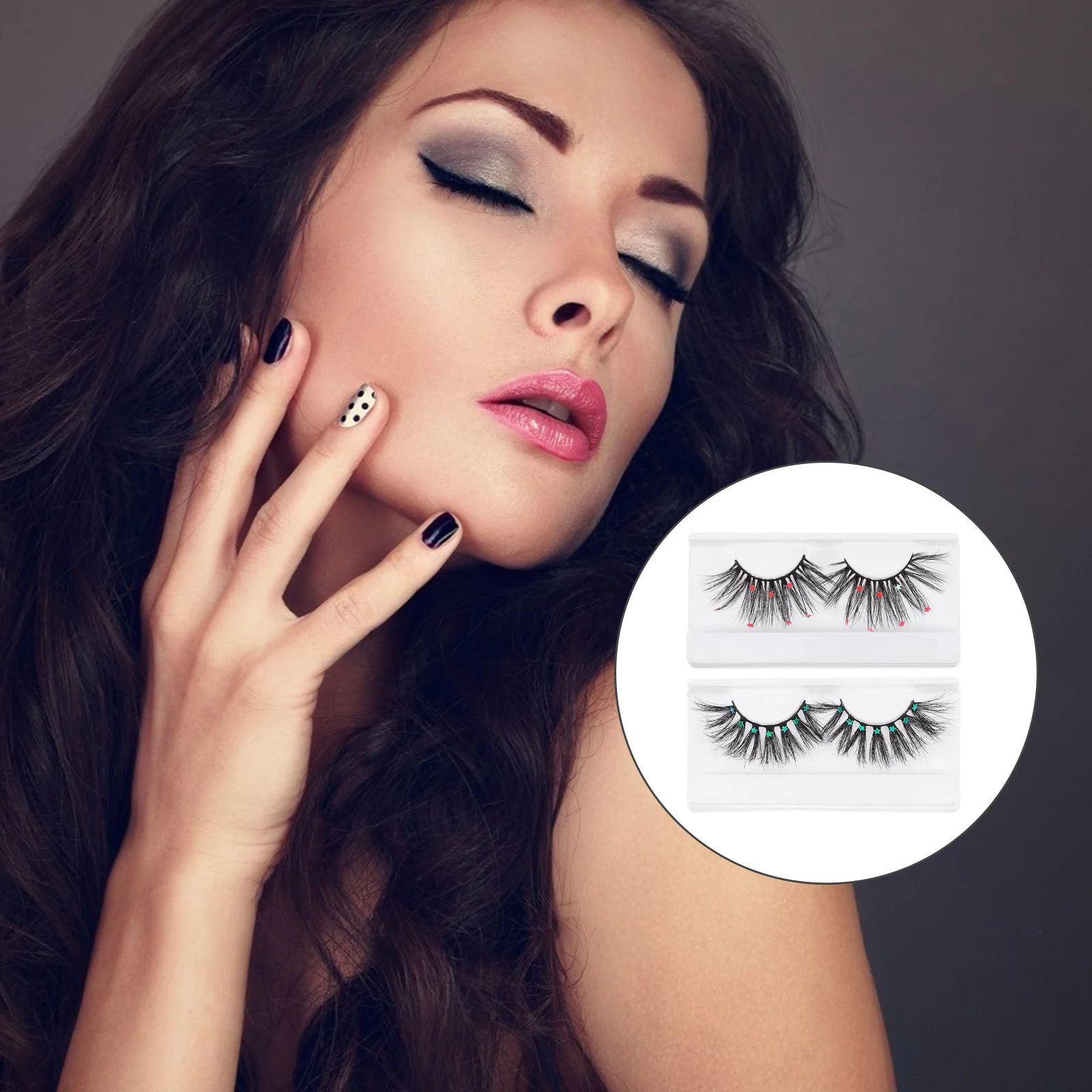 

False Eyelashes Thick Volume Makeup Lashes For Party Wedding Daily Use Women 3D Artificial Eyelash Extension Supplies Fake