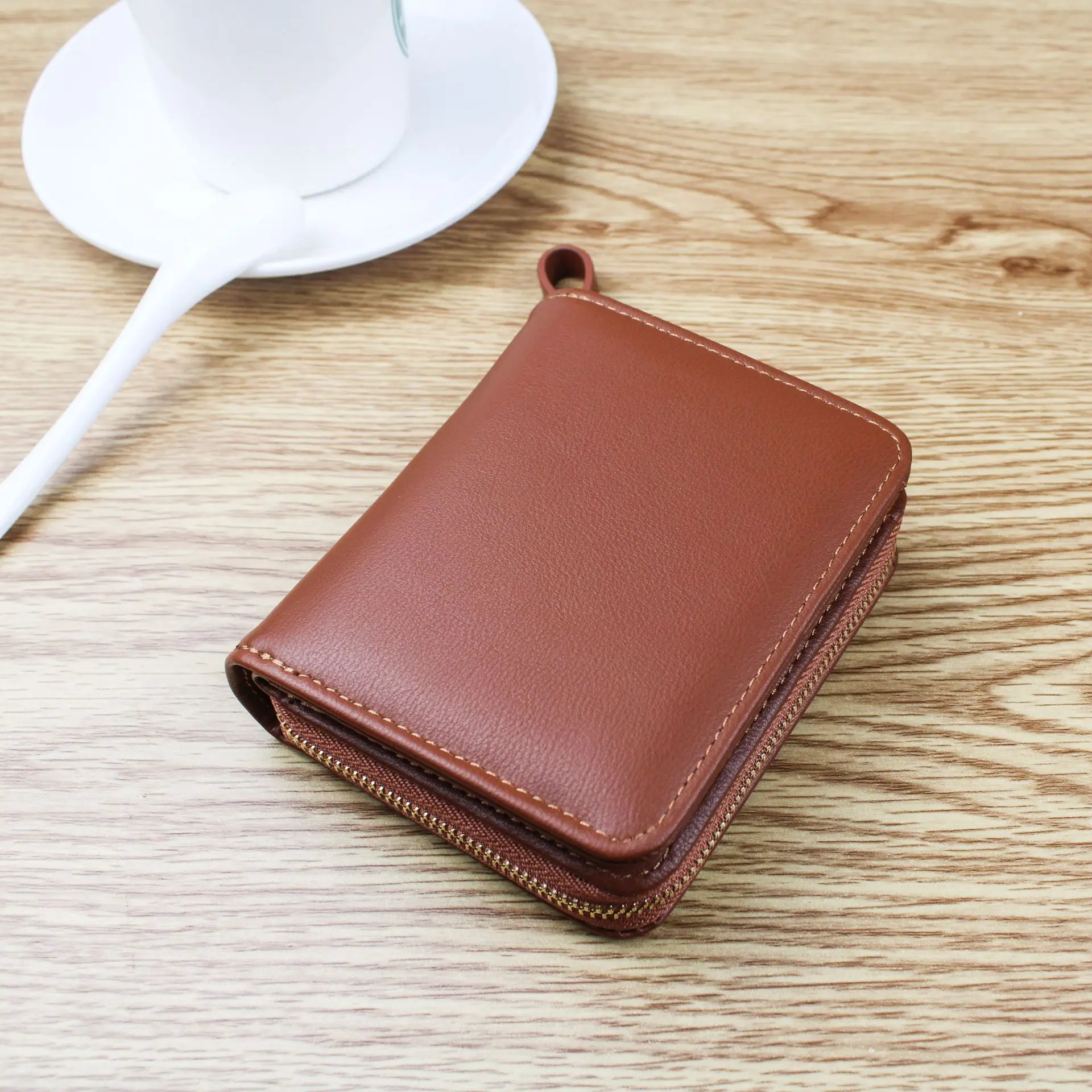 Korean Version Women's Change Bag with Side Zipper and Magnetic Short Student Wallet Fashionable and Simple Small Wallet