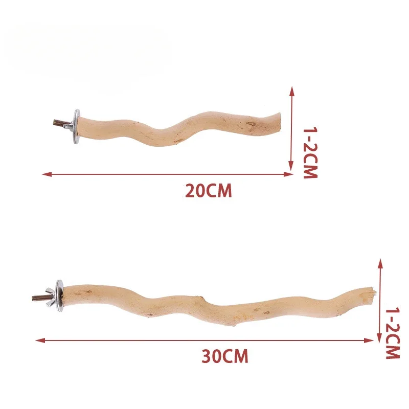 1 Stuks Papegaai Stang Speelgoed Hout Vork Tak Baars Vogelkooi Opknoping Zwaai Vogel Kauwen Speelplaats Vogel Benodigdheden