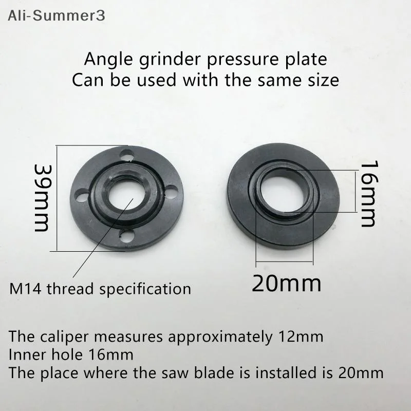 Juego de tuercas con reborde interior, placa de presión de Metal, amoladora angular de Metal, amoladora angular de eje M14, 1/2/3 juegos, 125, 150, 180, 230