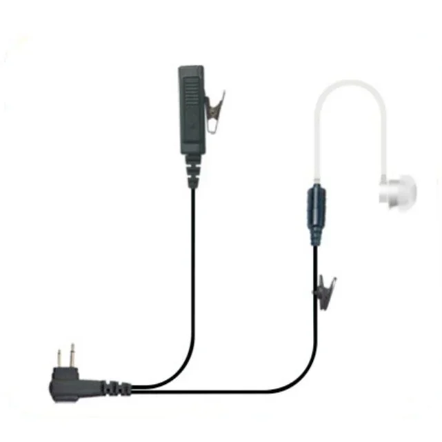 

Two Wired Palm PTT Acoustic Tube Surveillance Kits Earpiece Two Way Radio Earplug For Kenwood TK250 TK2100 TK3102
