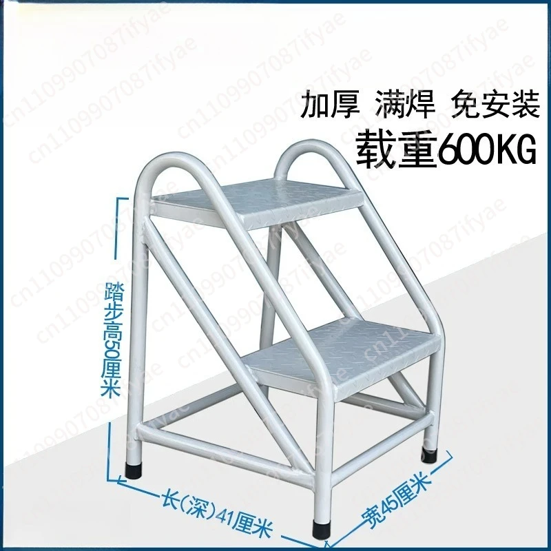 Thickened Full Welding Installation-free Industrial Step Ladder Warehouse Mobile Climbing Ladder Shelf Ladder Strong and Firm
