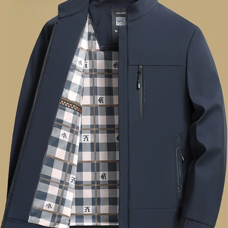 

Весенняя легкая повседневная куртка для мужчин среднего возраста (40-50 лет), деловой повседневный стиль, верхняя одежда