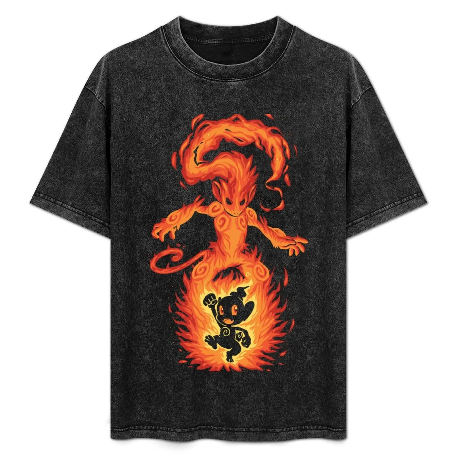 Silhouette : Fire Monkey Evolution T-Shirt Urban Casual Loose Fit Tee