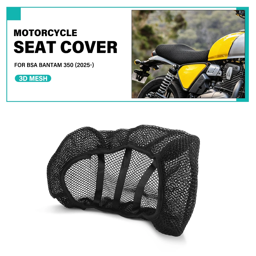 FOR BSA BANTAM 350 2025- 3D MESH MOTORCYCLE SEAT COVER Summer Cool Breathable Scooter Seat Covers Motorcycle Accessories