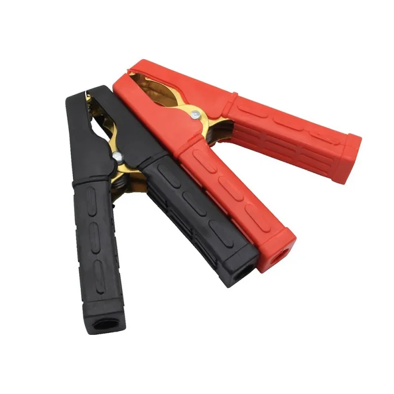 100A Heavy Duty Battery Alligator Clamps Full Insulated Spring Loaded Copper Jumper Clip Replacement Clips for Automotive