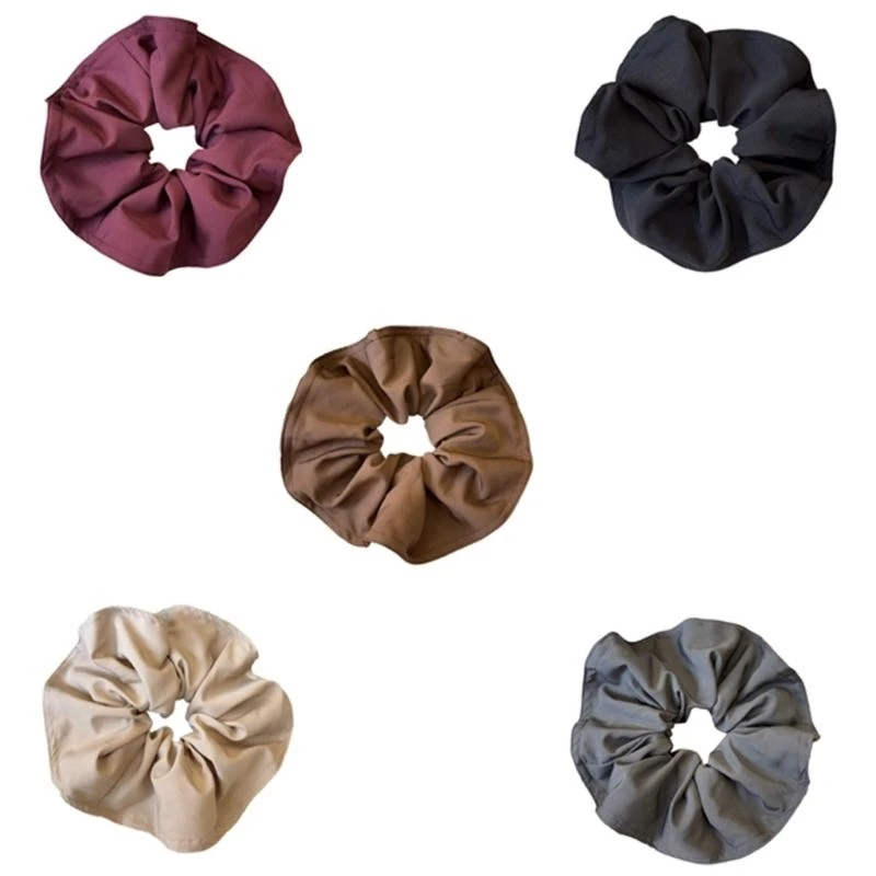 

Vintage Hair Scrunchy Girl Oversize Maillard Hairpieces Elegant Ruffle Headdress Y166