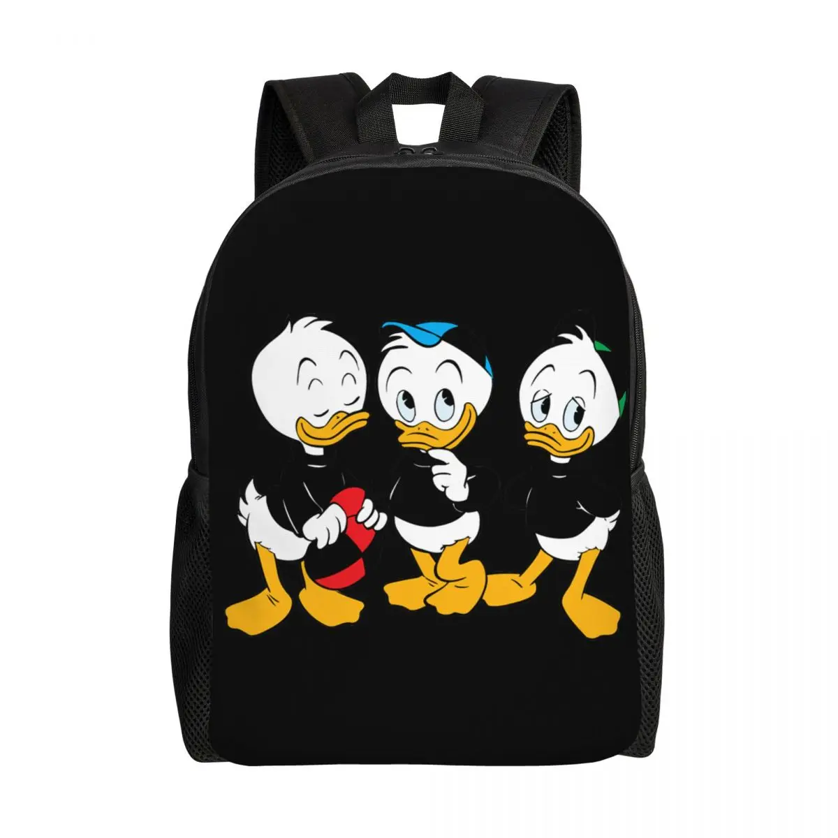 Mochila personalizada do pato Donald para mulheres e homens, Bookbag do estudante da escola universitária, Se encaixa 15 "Laptop, Sacos De Anime Dos Desenhos Animados