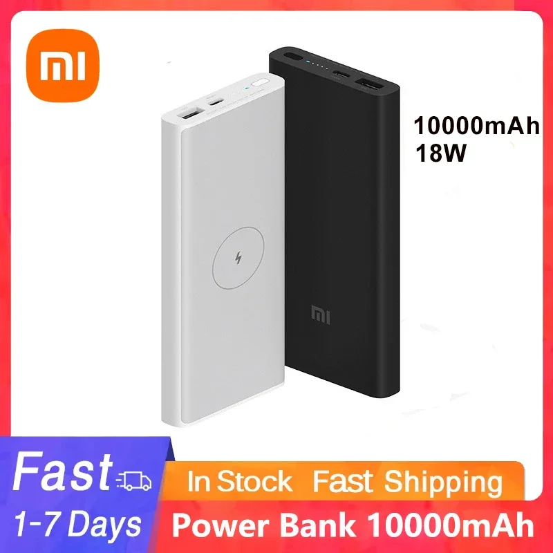 Xiaomi Wireless Power Bank 10000mah PD18W  external battery charger Output Type C WPB15PDZM Mi powerbank